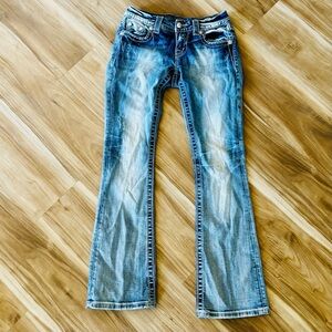 Miss Me Distressed Blue Boot Cut Jeans